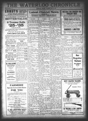 Waterloo Chronicle (Waterloo, On1868), 27 May 1926