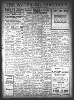 Waterloo Chronicle (Waterloo, On1868), 12 Aug 1926