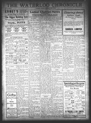 Waterloo Chronicle (Waterloo, On1868), 26 Aug 1926