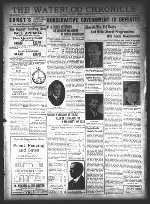 Waterloo Chronicle (Waterloo, On1868), 16 Sep 1926