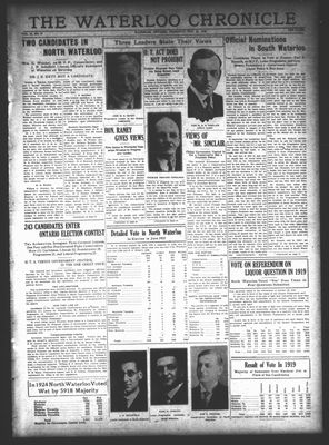 Waterloo Chronicle (Waterloo, On1868), 25 Nov 1926