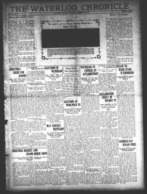 Waterloo Chronicle (Waterloo, On1868), 15 Dec 1927