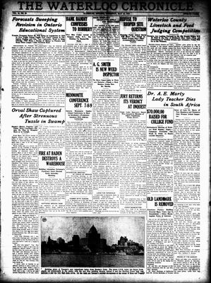 Waterloo Chronicle (Waterloo, On1868), 16 May 1929