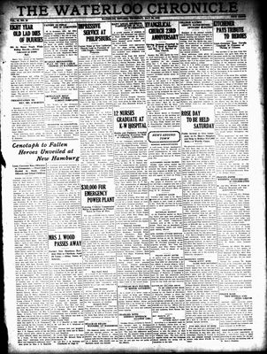 Waterloo Chronicle (Waterloo, On1868), 30 May 1929