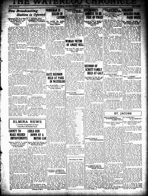 Waterloo Chronicle (Waterloo, On1868), 25 Jul 1929