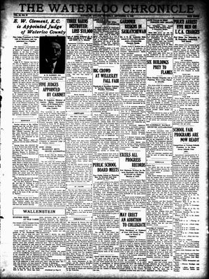 Waterloo Chronicle (Waterloo, On1868), 12 Sep 1929