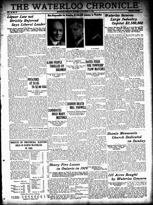 Waterloo Chronicle (Waterloo, On1868), 17 Oct 1929