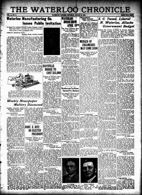 Waterloo Chronicle (Waterloo, On1868), 13 Mar 1930