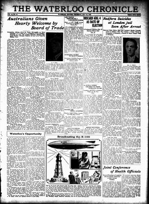 Waterloo Chronicle (Waterloo, On1868), 29 May 1930