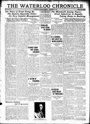 Waterloo Chronicle (Waterloo, On1868), 11 Sep 1930