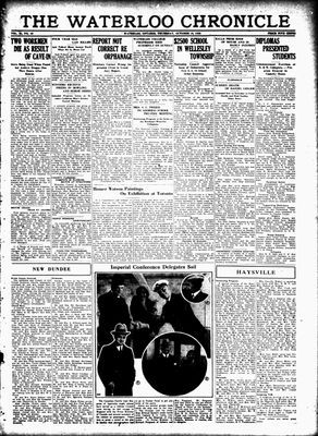 Waterloo Chronicle (Waterloo, On1868), 16 Oct 1930