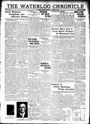 Waterloo Chronicle (Waterloo, On1868), 23 Oct 1930