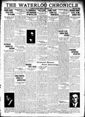 Waterloo Chronicle (Waterloo, On1868), 13 Nov 1930