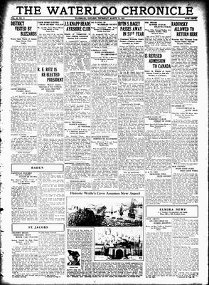 Waterloo Chronicle (Waterloo, On1868), 12 Mar 1931