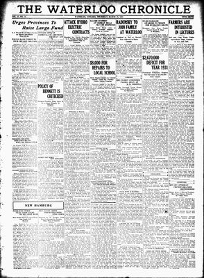 Waterloo Chronicle (Waterloo, On1868), 19 Mar 1931