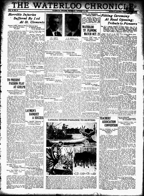 Waterloo Chronicle (Waterloo, On1868), 15 Oct 1931