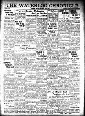 Waterloo Chronicle (Waterloo, On1868), 5 May 1932