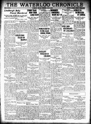 Waterloo Chronicle (Waterloo, On1868), 19 May 1932