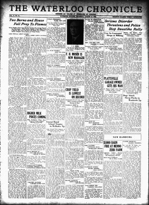 Waterloo Chronicle (Waterloo, On1868), 17 Aug 1933