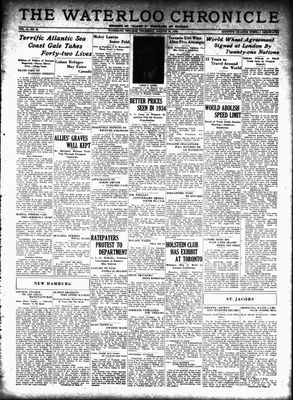 Waterloo Chronicle (Waterloo, On1868), 31 Aug 1933