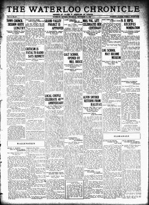 Waterloo Chronicle (Waterloo, On1868), 14 Sep 1933