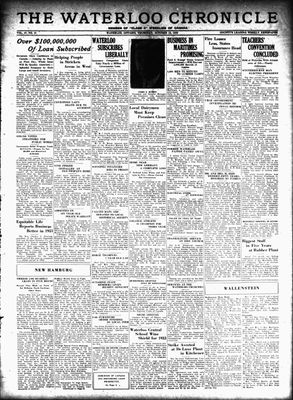 Waterloo Chronicle (Waterloo, On1868), 12 Oct 1933