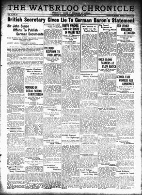 Waterloo Chronicle (Waterloo, On1868), 19 Oct 1933