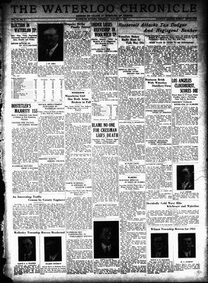 Waterloo Chronicle (Waterloo, On1868), 4 Jan 1934