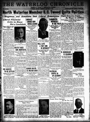 Waterloo Chronicle (Waterloo, On1868), 11 Jan 1934