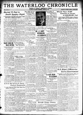 Waterloo Chronicle (Waterloo, On1868), 15 Mar 1934