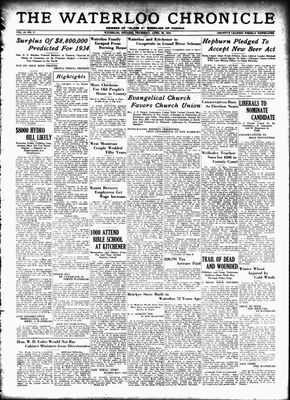 Waterloo Chronicle (Waterloo, On1868), 26 Apr 1934