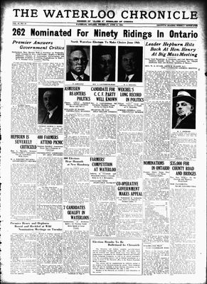 Waterloo Chronicle (Waterloo, On1868), 14 Jun 1934