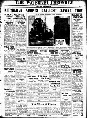 Waterloo Chronicle (Waterloo, On1868), 25 Jun 1936