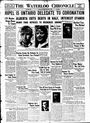 Waterloo Chronicle (Waterloo, On1868), 9 Apr 1937