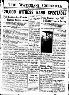 Waterloo Chronicle (Waterloo, On1868), 28 Jun 1938