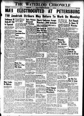 Waterloo Chronicle (Waterloo, On1868), 12 May 1939