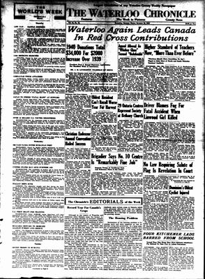 Waterloo Chronicle (Waterloo, On1868), 18 Oct 1940