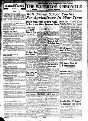 Waterloo Chronicle (Waterloo, On1868), 15 Nov 1940