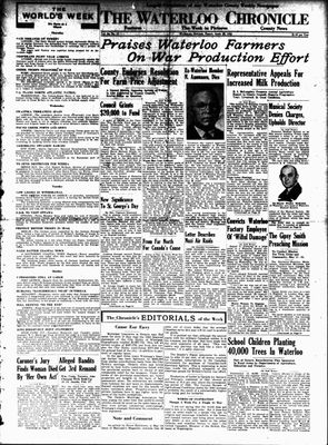 Waterloo Chronicle (Waterloo, On1868), 25 Apr 1941