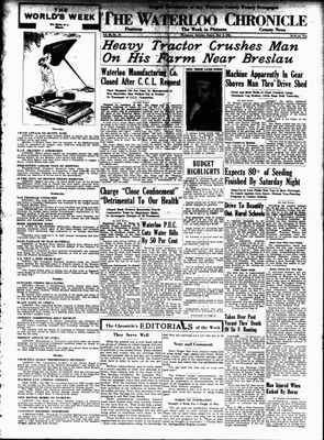 Waterloo Chronicle (Waterloo, On1868), 2 May 1941