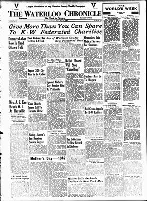 Waterloo Chronicle (Waterloo, On1868), 15 May 1942