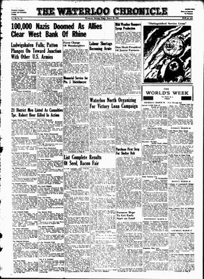 Waterloo Chronicle (Waterloo, On1868), 23 Mar 1945