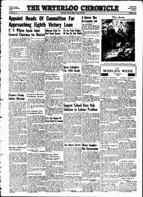 Waterloo Chronicle (Waterloo, On1868), 30 Mar 1945