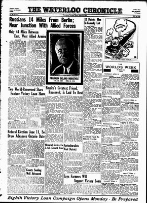 Waterloo Chronicle (Waterloo, On1868), 20 Apr 1945