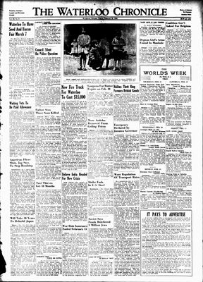 Waterloo Chronicle (Waterloo, On1868), 22 Feb 1946