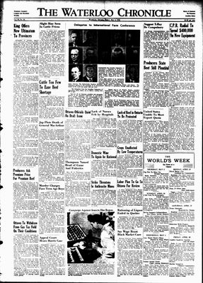 Waterloo Chronicle (Waterloo, On1868), 3 May 1946