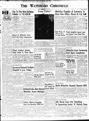 Waterloo Chronicle (Waterloo, On1868), 25 May 1951