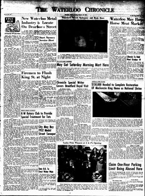 Waterloo Chronicle (Waterloo, On1868), 19 Oct 1951