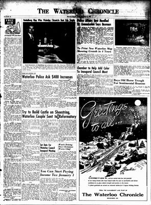 Waterloo Chronicle (Waterloo, On1868), 21 Dec 1951