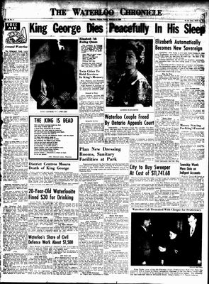 Waterloo Chronicle (Waterloo, On1868), 8 Feb 1952